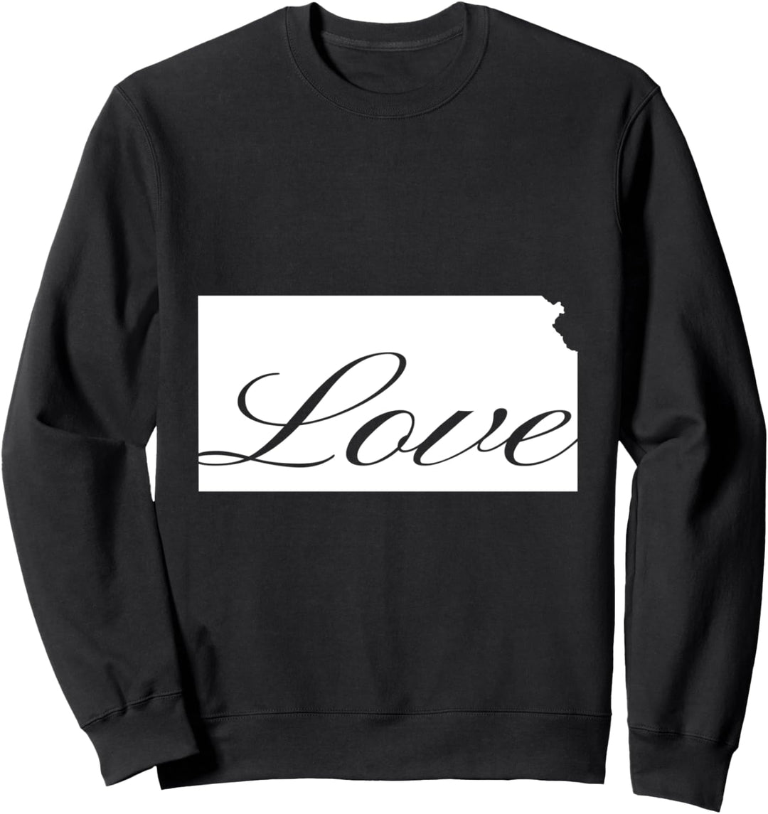 Kansas Cursive Love State Pride Sweatshirt