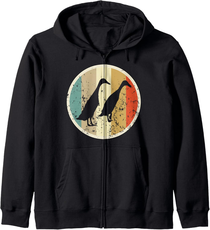 Ente Geflügel Geflügelzüchter Laufenten Retro Vintage Grunge Kapuzenjacke