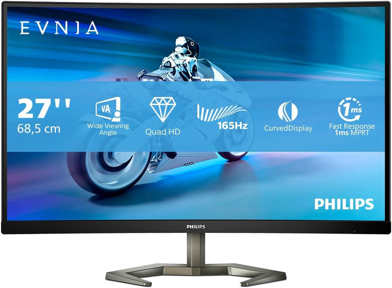 PHILIPS Evnia 27M1C5500VL - 27 Zoll QHD Curved Gaming Monitor, FreeSync Premium, HDR10 (2560x1440, 1