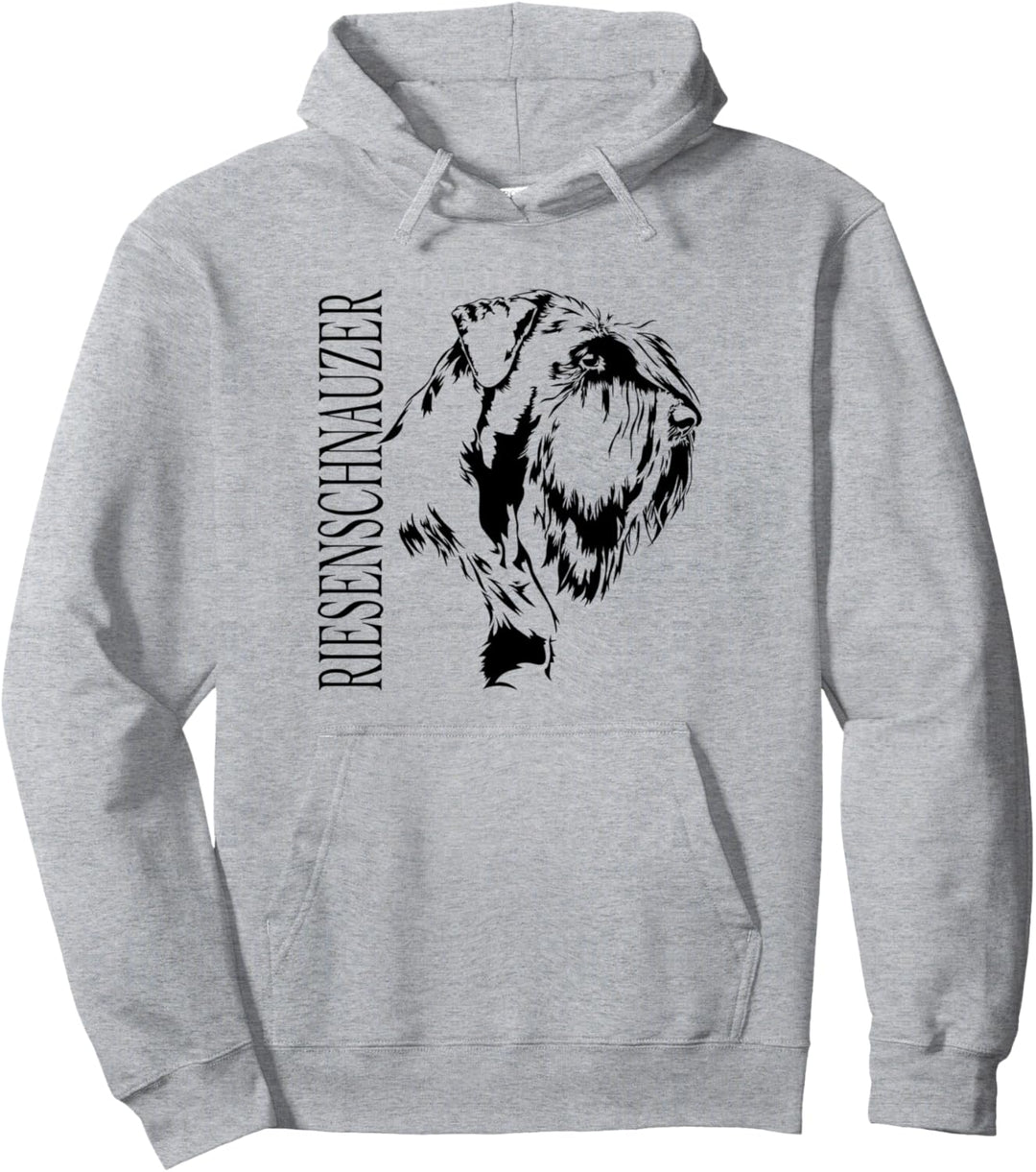 Riesenschnauzer Hund Hunde Portrait Hundeportrait Pullover Hoodie