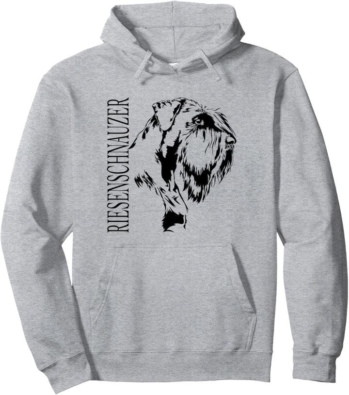 Riesenschnauzer Hund Hunde Portrait Hundeportrait Pullover Hoodie