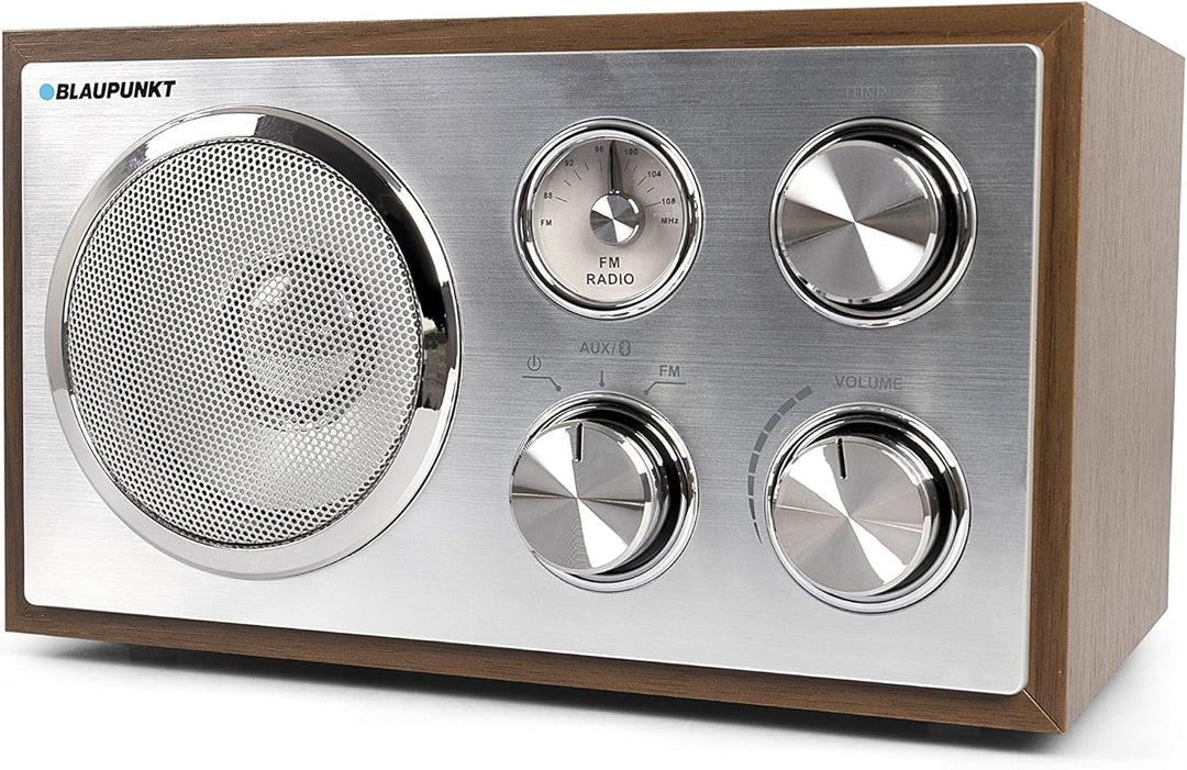 Blaupunkt RXN 180, Küchenradio Retro mit Bluetooth, einfaches Radio mit UKW/FM und Aux In, Retroradi