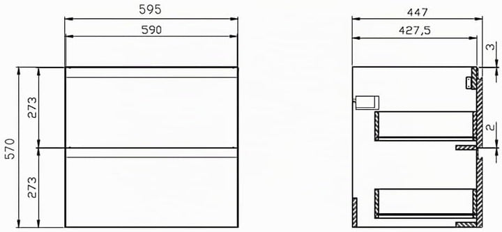 VBChome Badmöbel 60 cm Weiss Aufsatzwaschbecken ohne Hahnloch 60x42 cm Aufsatzwaschtisch mit Waschbe