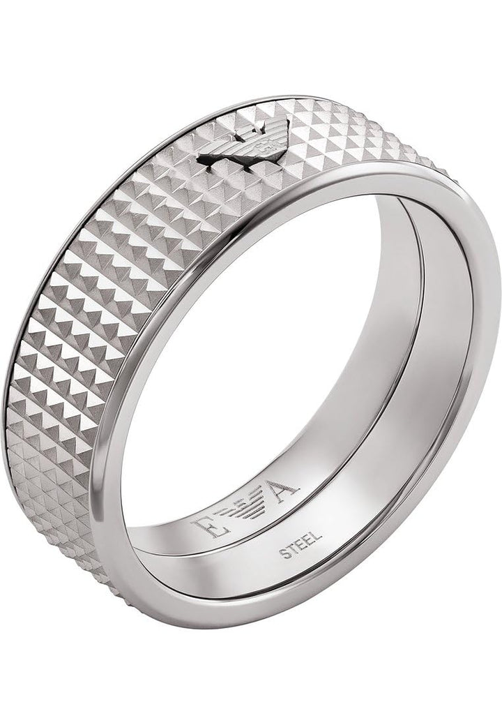 EMPORIO ARMANI Herren-Edelstahlband-Ring, EGS298804011