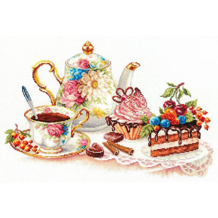 Magic Needle 120-001 ZW Kuchen Kreuzstichset mit Zählmuster Zweigart Edition, Baumwolle, multifarbig