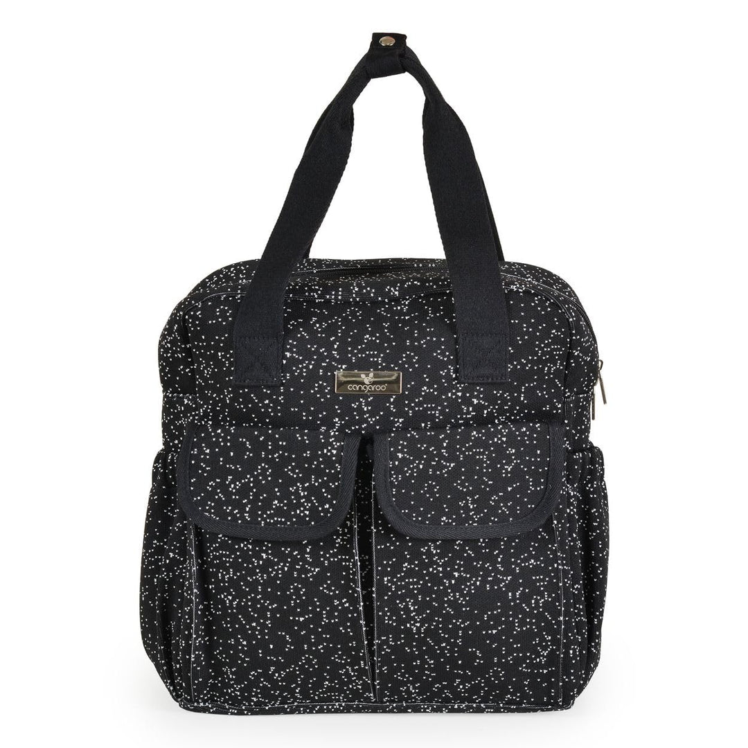 Cangaroo Wickeltasche Mivida Clips Wickelunterlage Reissverschluss Schultergurte schwarz, Schwarz