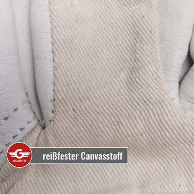 GUARD 5 - Leder Arbeitshandschuhe 12 Paar Gr.8 - Rind- Vollleder Handschuhe - hochwertiger, robuster