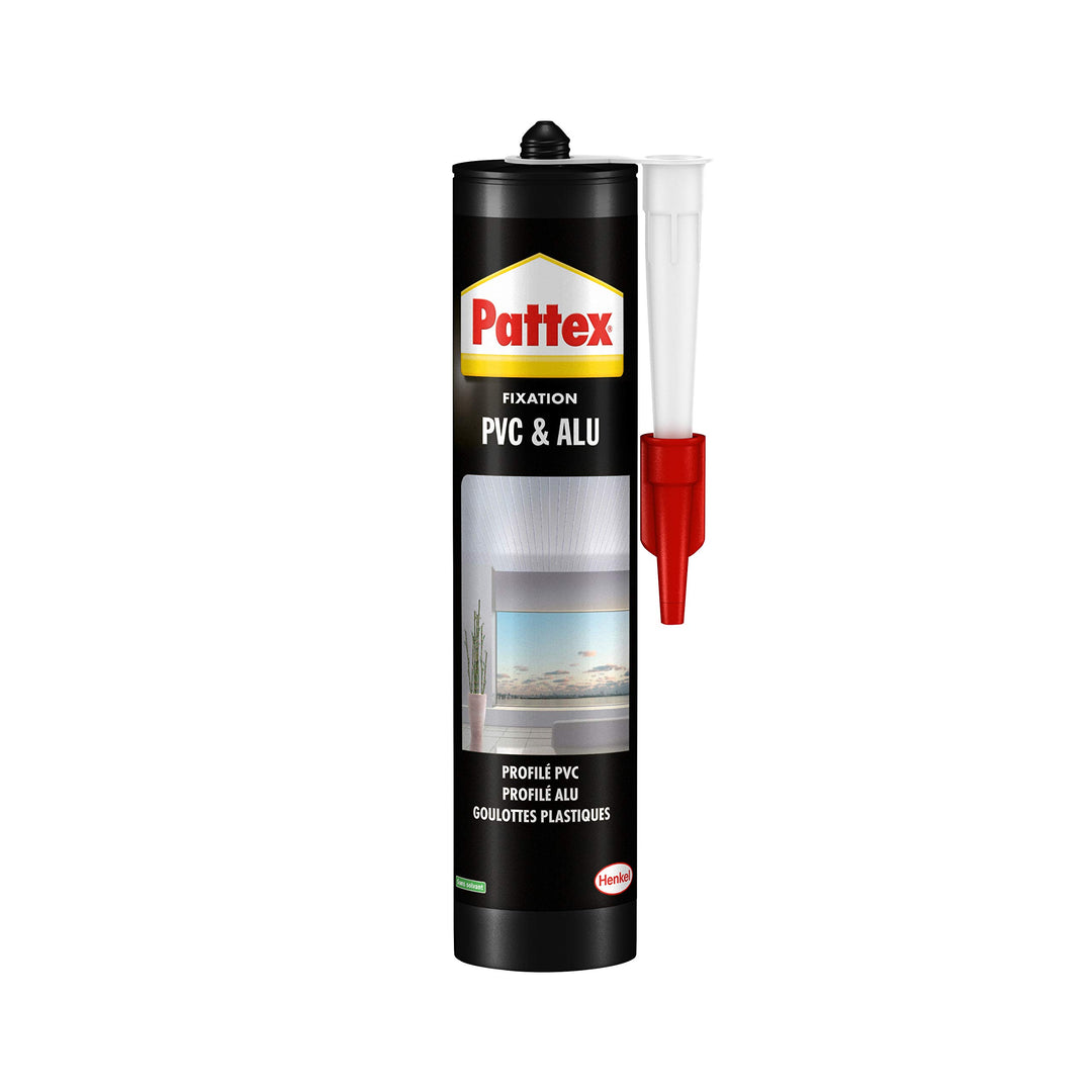 Pattex 1956425 Montagekleber für Aluminium und PVC, Weiss