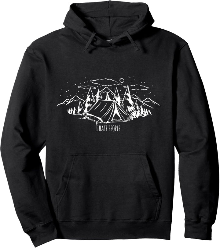 I hate people Ich hasse Menschen Camping Camper Geschenk Pullover Hoodie