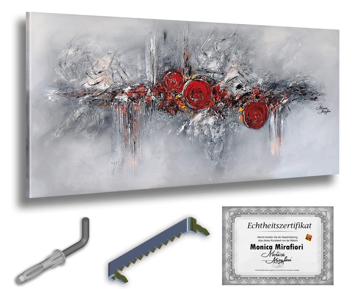 Monica Mirafiori I 100% HANDGEMALT I Gemälde Touch 100x50cm | Gemälde Handgemalt | Acrylgemälde | Se