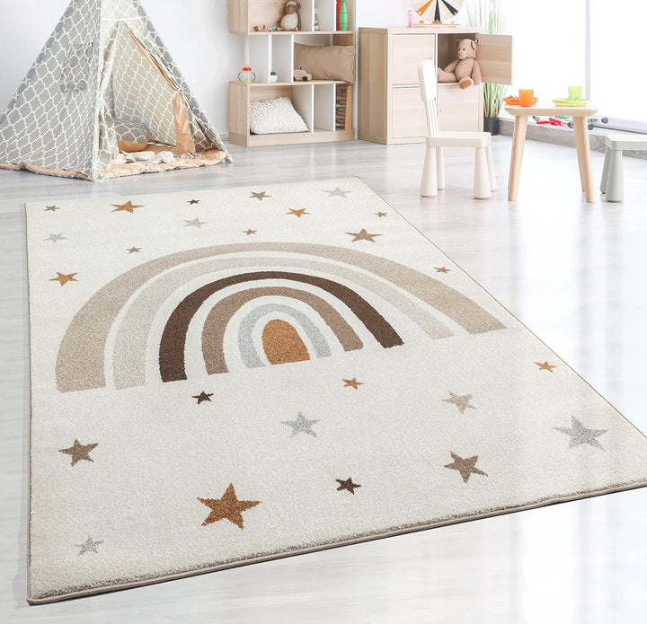 the carpet Beat Kids Moderner Weicher Kinderteppich, Weicher Flor, Pflegeleicht, Farbecht, Regenboge
