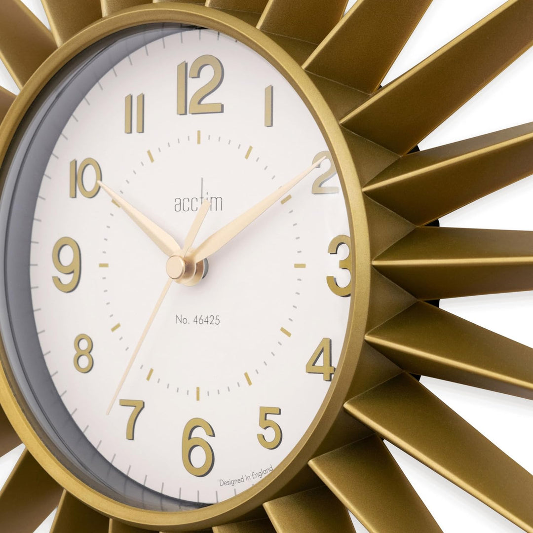 Acctim 21760 Stella 43 cm Strahlenkranz-Wanduhr, Gold