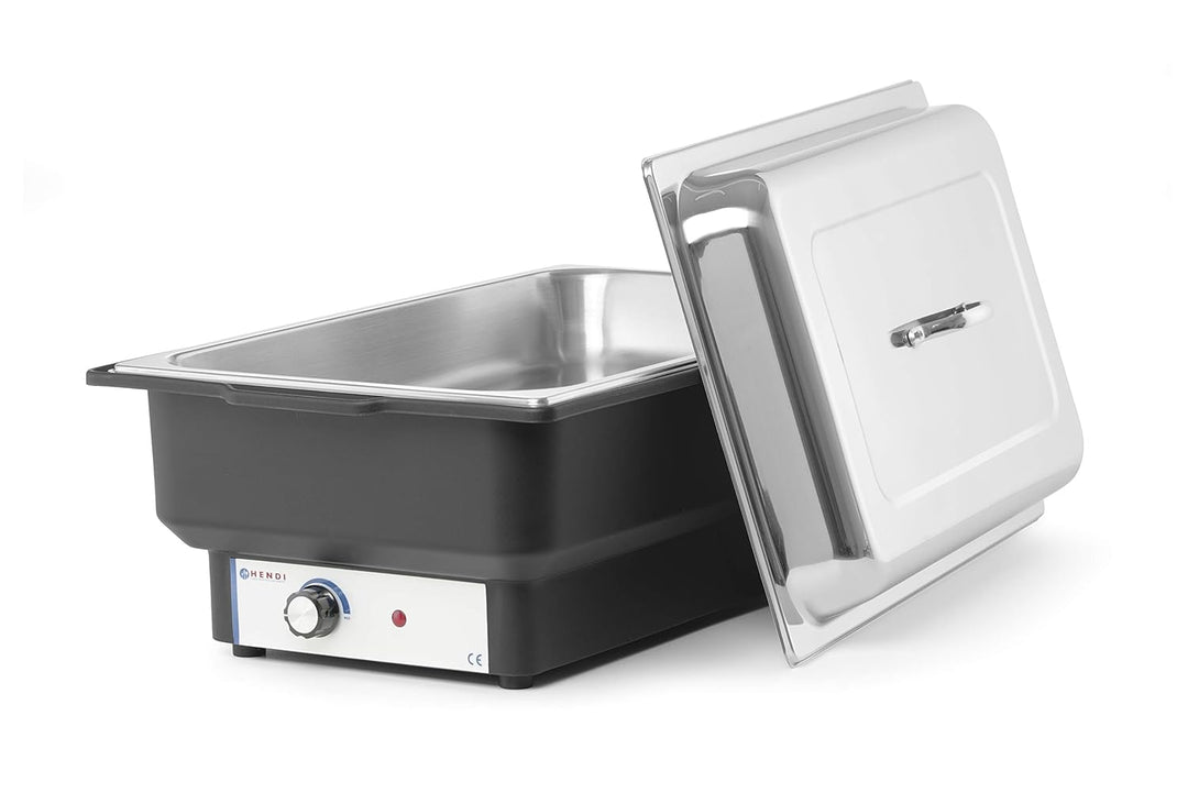 HENDI Chafing dish Tellano, Wärmebehälter, 9L, 230V, 900W, 573x348x(H) 284mm, Edelstahl, Polypropyle
