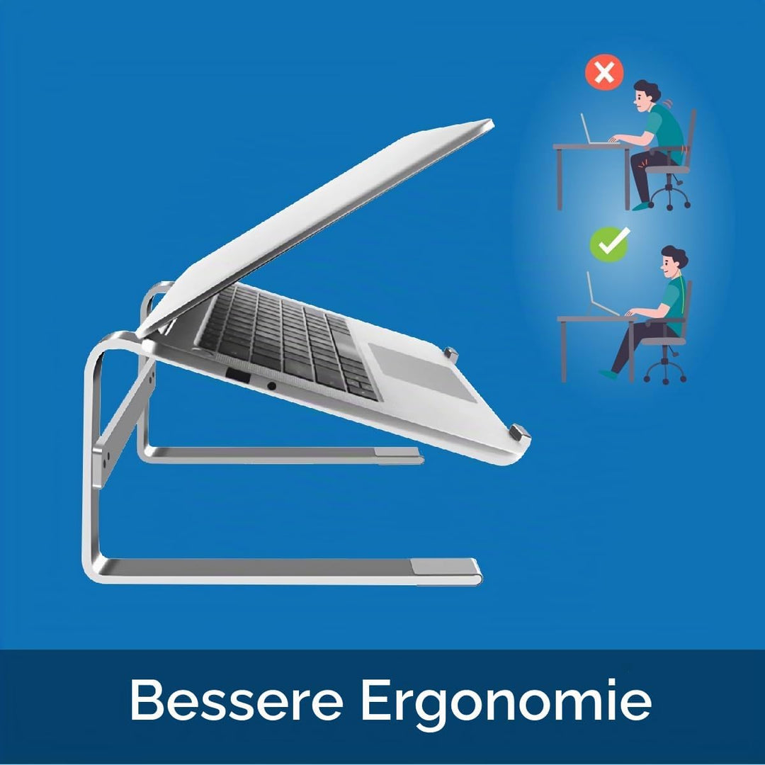 MMOBIEL Laptop Stand Grosser - Laptop Ständer 10 bis 18 Zoll - Laptophalterung Universal - Laptopstä