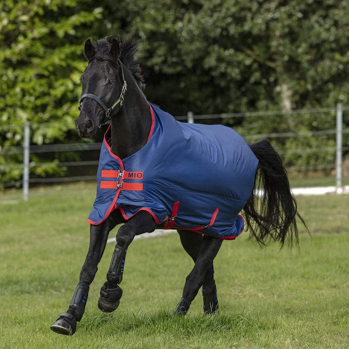 Horseware Mio Turnout Medium 200g - Dark Blue & Red 155, 155