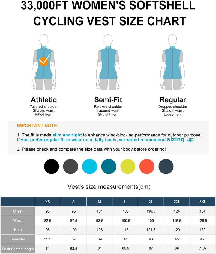 33,000ft Damen Leichte Laufweste Outdoor Softshell Weste Frau Ärmellose Jacke Winddichte Wasserdicht