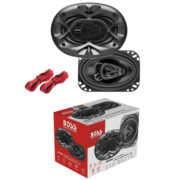 KIT Set FÜR BOSS Audio Systems CH4630B 2 Triaxial-Lautsprecher, 4 x 6 10 x 15 cm 100 x 150 mm, 125 W