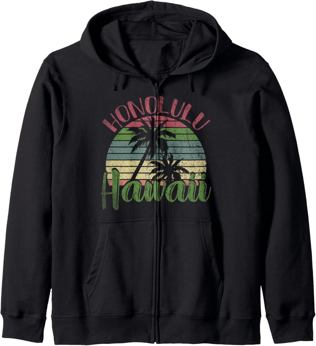 Tropischer Sommerurlaub Inseln Palmen Honolulu Hawaii Kapuzenjacke