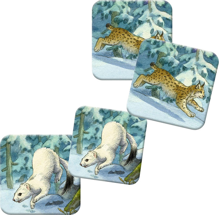 Memo-Adventskalender – Die Tiere im Winterwald, Kalender