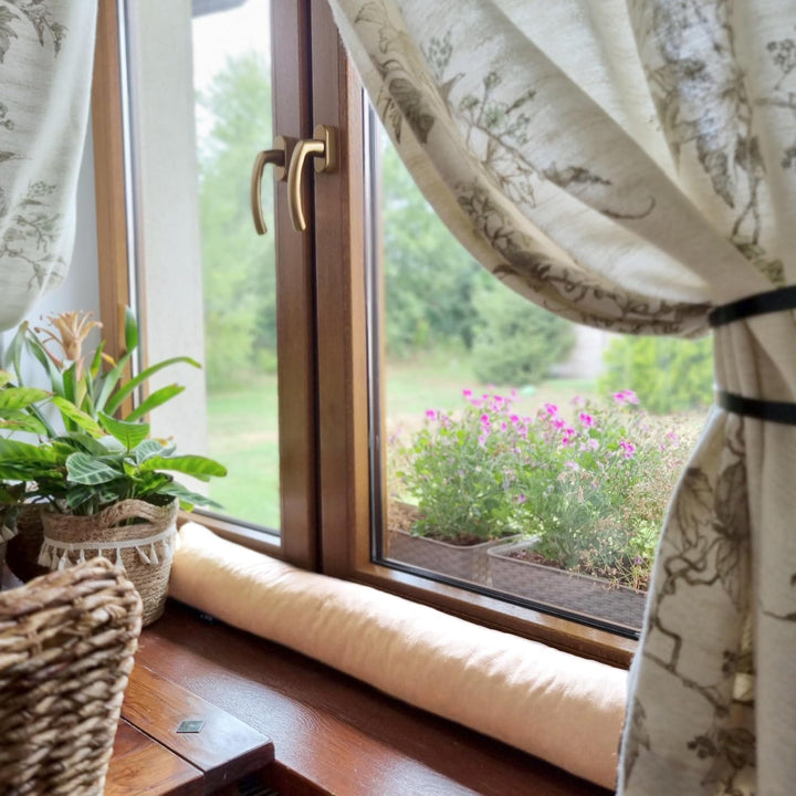 4L Textil Zugluftstopper Durchzugstopper Windstopper für Türen und Fenster Luftzugstopper für Tür Tü