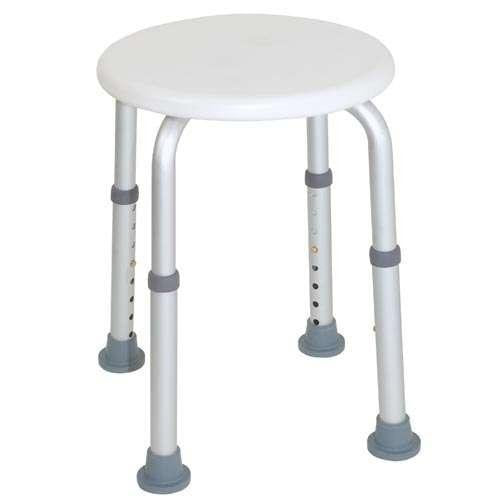 CareLine Duschhocker, rund, weiss, beige, oder grau, Kunststoff