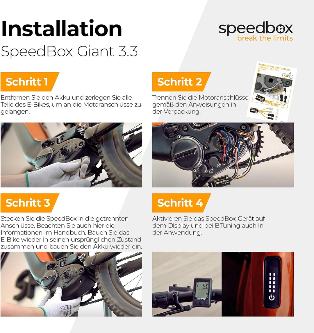SpeedBox 3.3 Kompatibel mit Giant E-Bikes/Tuning-Chip für SyncDrive Pro-Motoren und RideControl Go 2