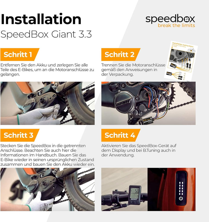 SpeedBox 3.3 Kompatibel mit Giant E-Bikes/Tuning-Chip für SyncDrive Pro-Motoren und RideControl Go 2