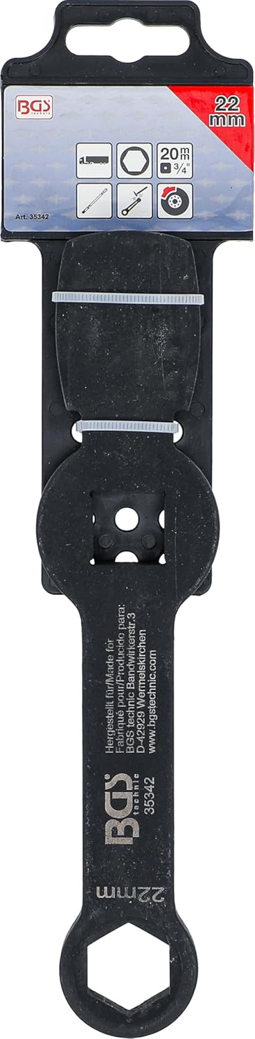 BGS 35342 | Schlag-Ringschlüssel | Sechskant | mit 2 Schlagflächen | SW 22 mm, 22 mm