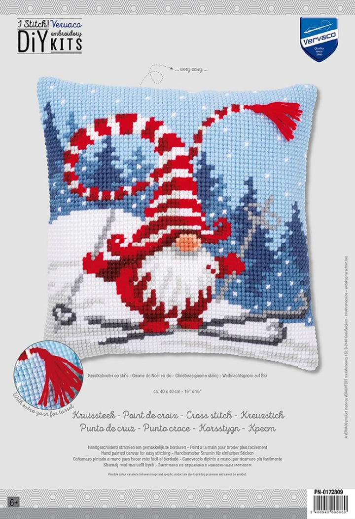 Vervaco PN-0172809 Kreuzstichkissen, Mehrfarbig, 40x40cm, 40x40cm