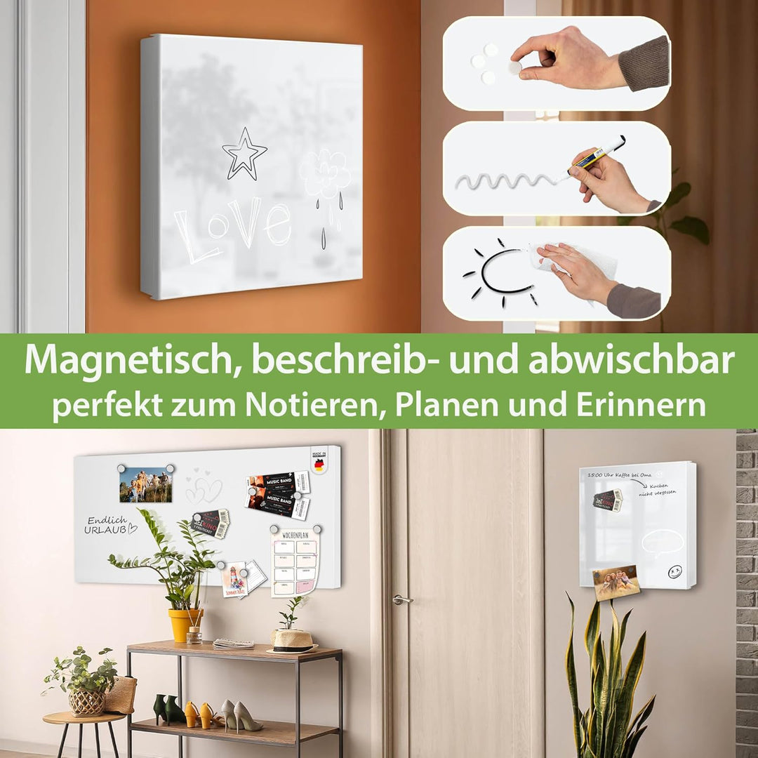 banjado Grosser Schlüsselkasten Metall - Schlüsselbox 30x30cm mit 32 Haken - Schlüsselkasten modern