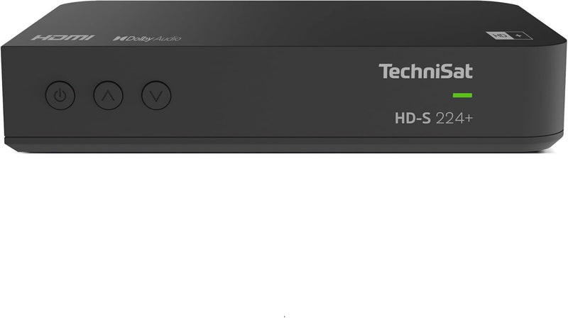 TechniSat HD-S 224+ - Kompakter HD-Satelliten Receiver mit HD+ Senderpaket für 6 Monate (DVB-S2, Tim