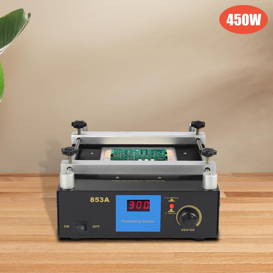 853A BGA SMD Aufwärmstation Heizplatte, 220V 450W Infrarot Rework Elektronische Heizplatte VorwäRmst