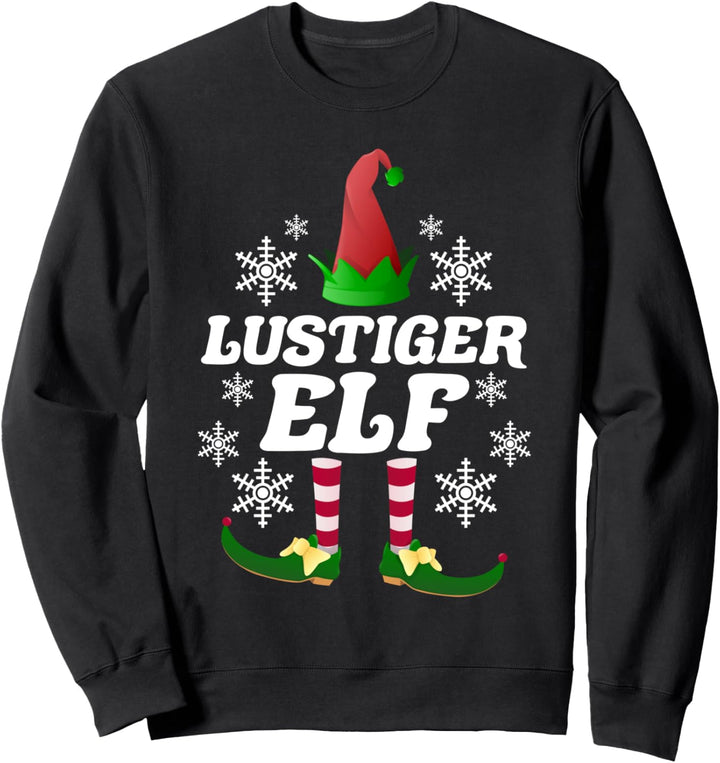 Lustiger Elf Elfen Familien Outfit Weihnachten Weihnachtself Sweatshirt