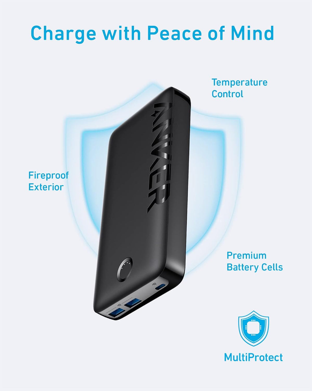 Anker 335 Powerbank (PowerCore 20K), 20W externer Akku mit USB-C Ladeleistung, Kompatibel mit iPhone