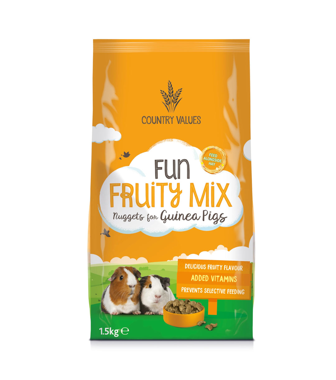 Country Value Fruity Fibre Nuggets for Guinea Pigs, 10 Kg