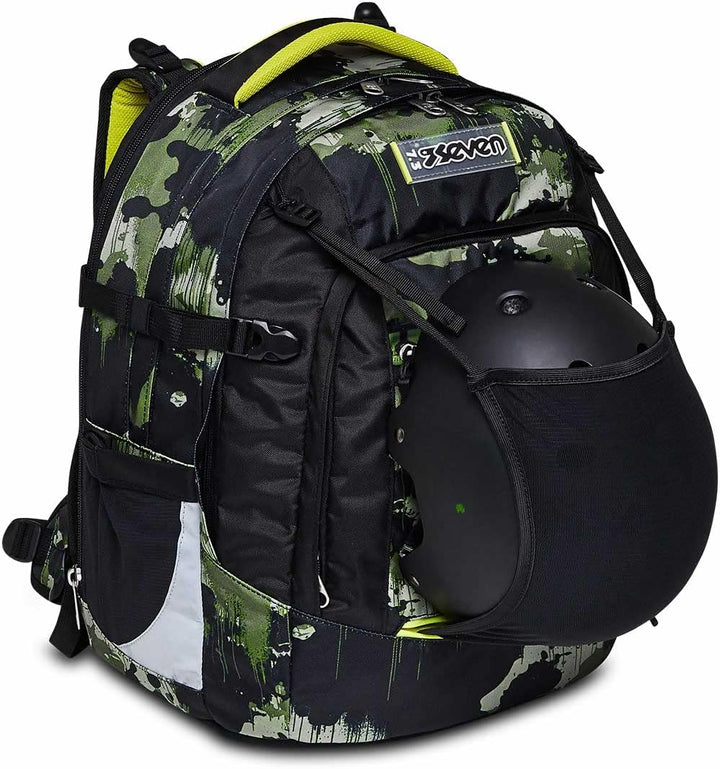 Seven Schulranzen ergonomisch, eweiterbar, anpassbar, Schulrucksack, Tornister mit verschiedenen Fäc