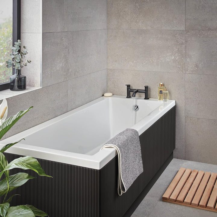 hansgrohe Wannenarmatur Vernis Blend, für 1 Funktion, Mattschwarz Aufputz-Installation Wanne Mattsch