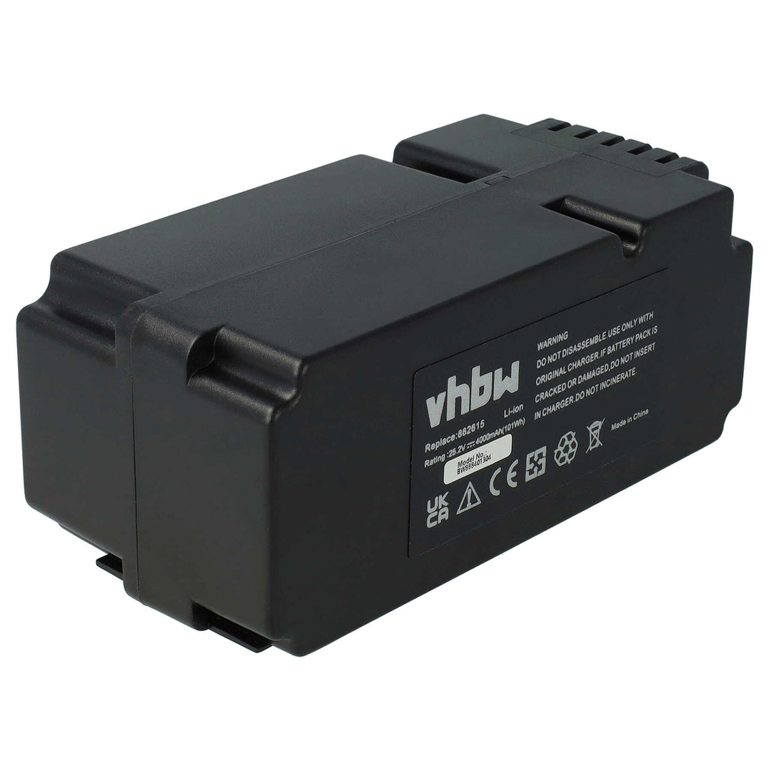 vhbw Akku kompatibel mit Ferrex R800 Easy+ Rasenroboter Rasenmäher (4000mAh, 25,2V, Li-Ion)
