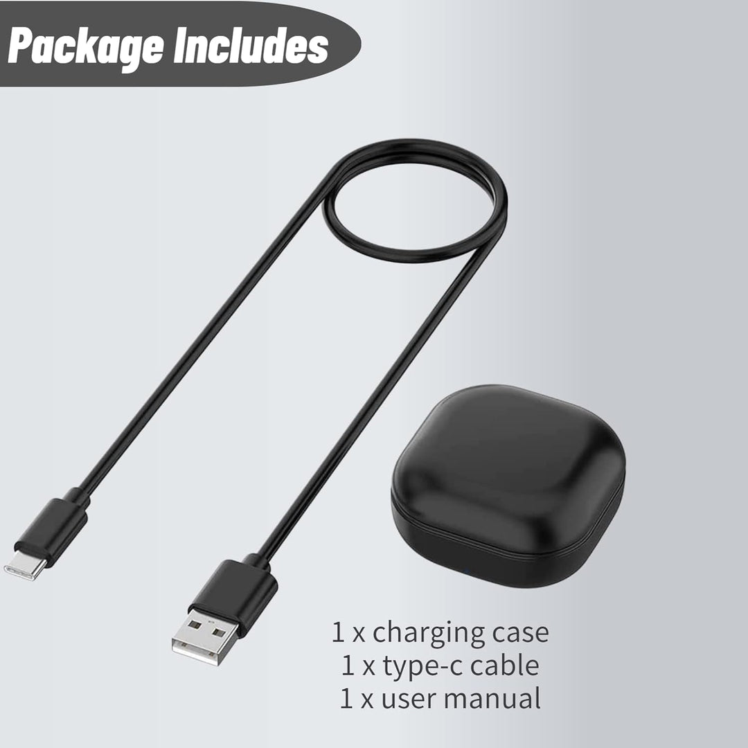 Cuifati Kabelloses Ladecase für Samsung Galaxy Buds 2, Unterstützt Kabelloses und Kabelgebundenes Qi