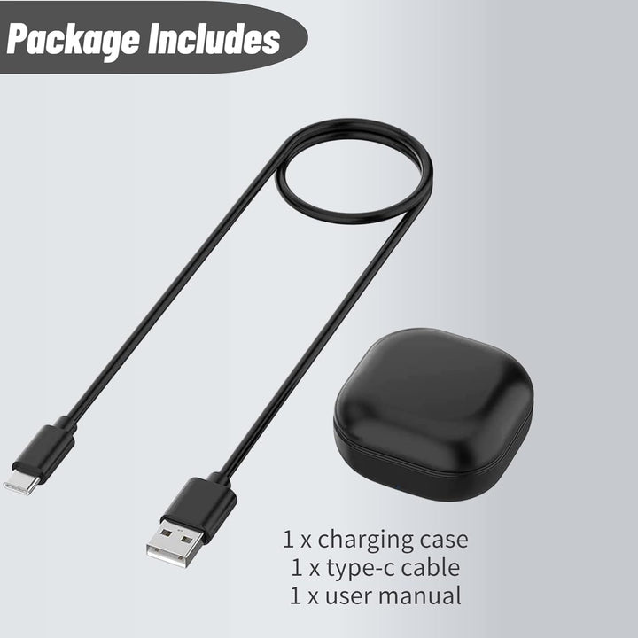 Cuifati Kabelloses Ladecase für Samsung Galaxy Buds 2, Unterstützt Kabelloses und Kabelgebundenes Qi