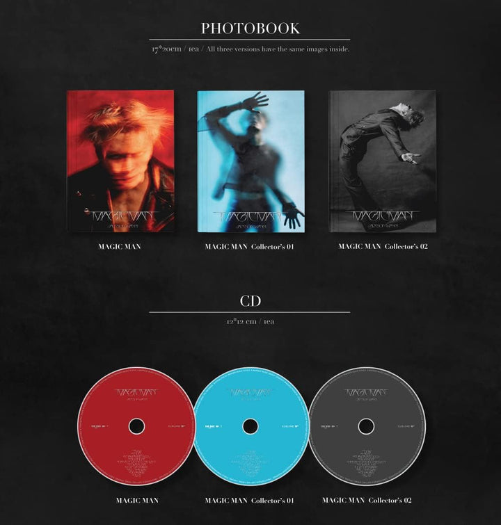 Jackson Wang GOT7 - Vol.2 MAGIC MAN CD + Extra Photocards (MAGIC MAN Collector’s 02 ver.), MAGIC MAN