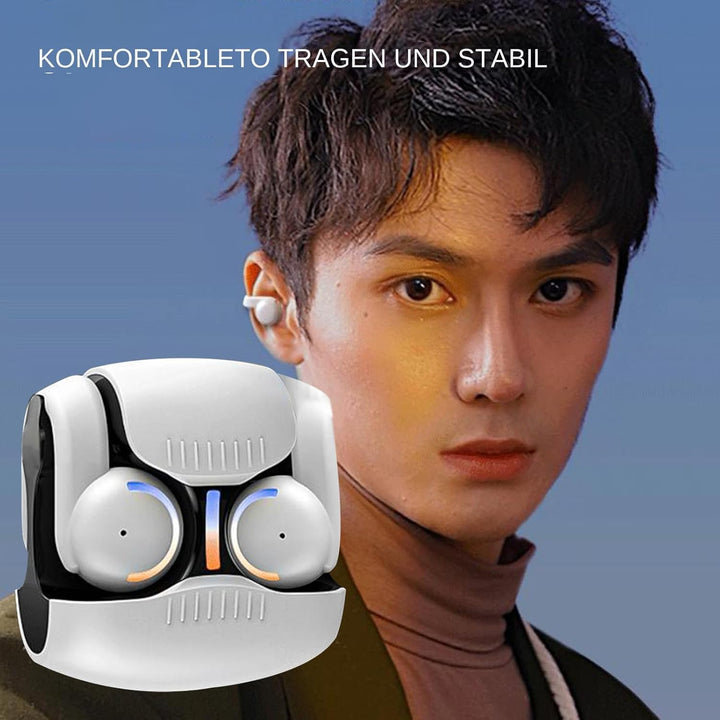 Generisch Ohrclip-Ohrhörer - -Kopfhörer | Komfortable Kabellose Noise-Cancelling Kopfhörer mit Siche