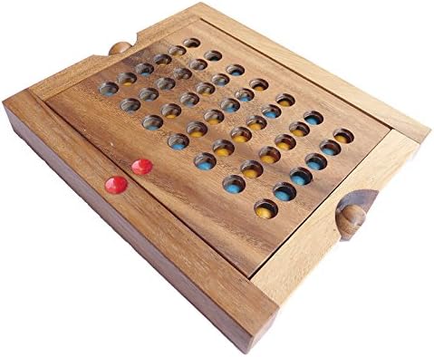 Logica Spiele Art. Vier Gewinnt L - Spiele aus Edlem Holz - Strategiespiel für 2 Spieler - Faltschac