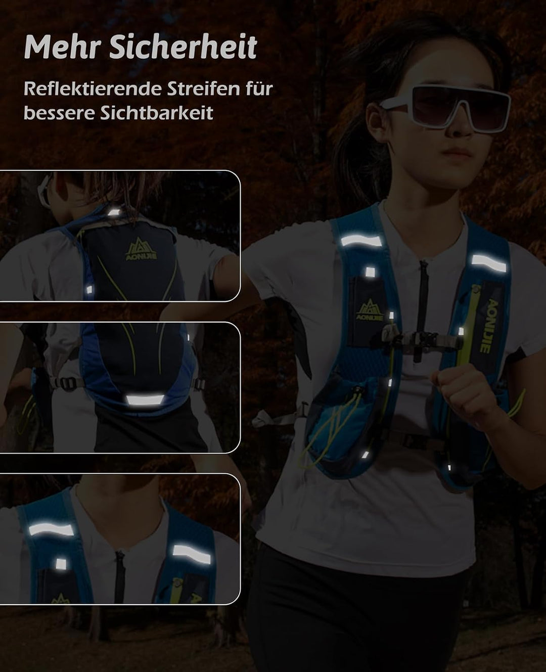TRIWONDER Ultraleicht Trinkrucksack, 5.5L Laufrucksack, Trailrunning Rucksack, Hydration Pack im Fre