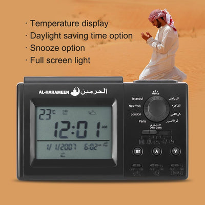 Walfront Islamischer Azan Wecker, Muslim Azan Tisch Gebet Uhr HA-3006, Digital Muslim Gebet Alarm At