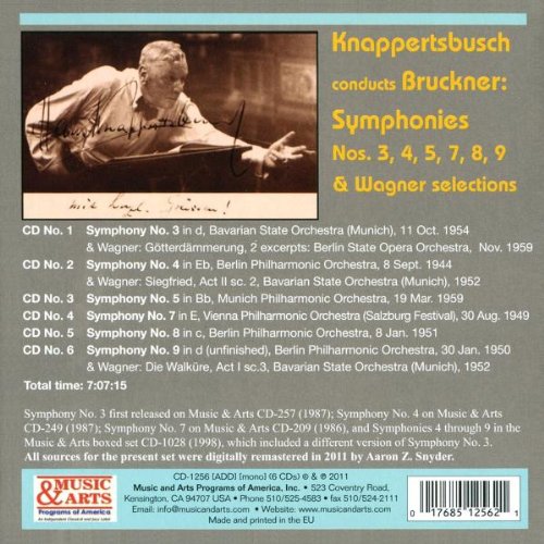 Bruckner: Sinfonien Nr.3, 4, 5, 7-9/Wagner: Die Götterdämmerung/Siegfried/Die Walküre (Auszüge), Aud