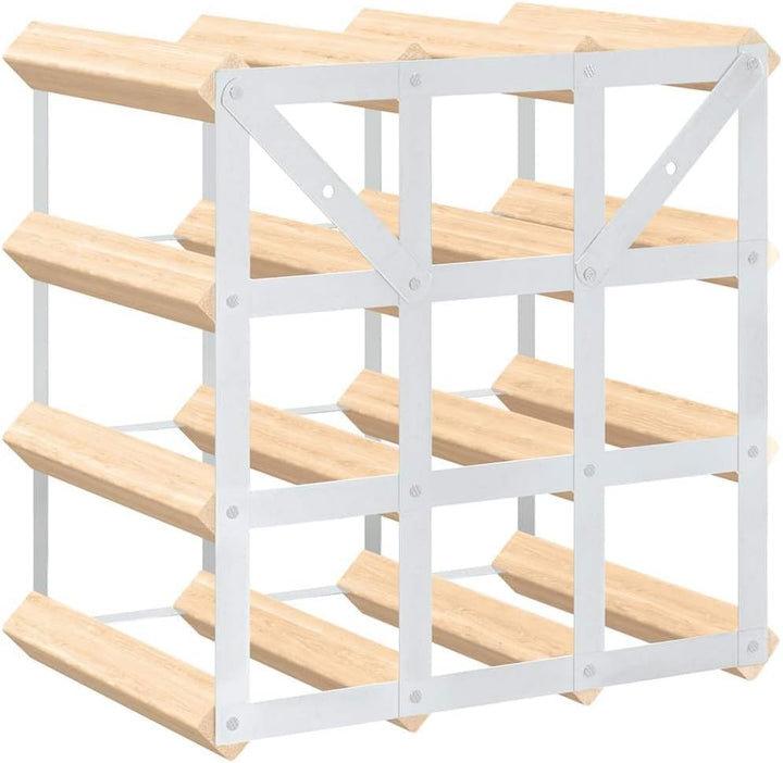 vidaXL Kiefernholz Massiv Weinregal für 12 Flaschen Modern Flaschenregal Flaschenständer Weinschrank