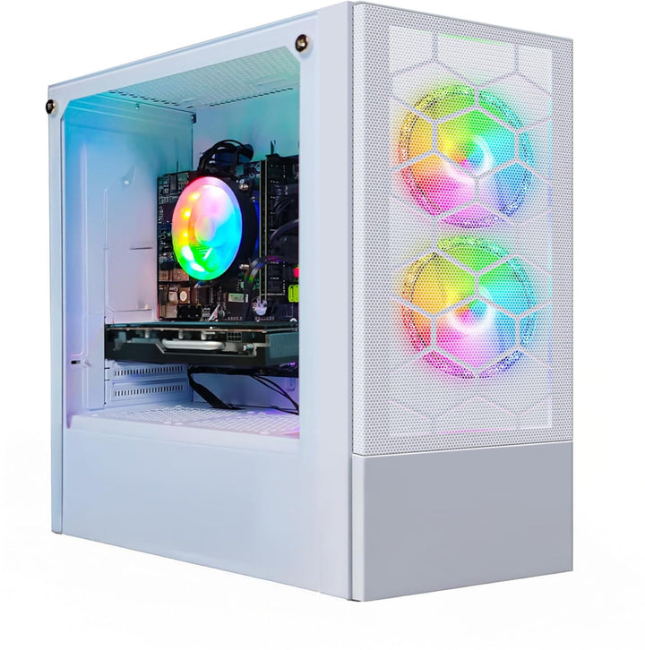 STGsivir Gaming PC, Ryzen 5 3400G bis zu 4.2 Ghz,16G DDR4,512G SSD,WLAN 6,BT5.0,RGB Lüfter x3,Window