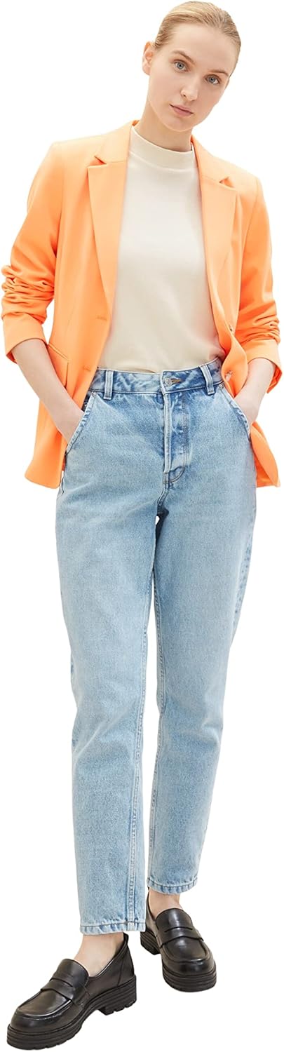 TOM TAILOR Damen Basic Blazer 44 29751 - Bright Mango Orange, 44 29751 - Bright Mango Orange
