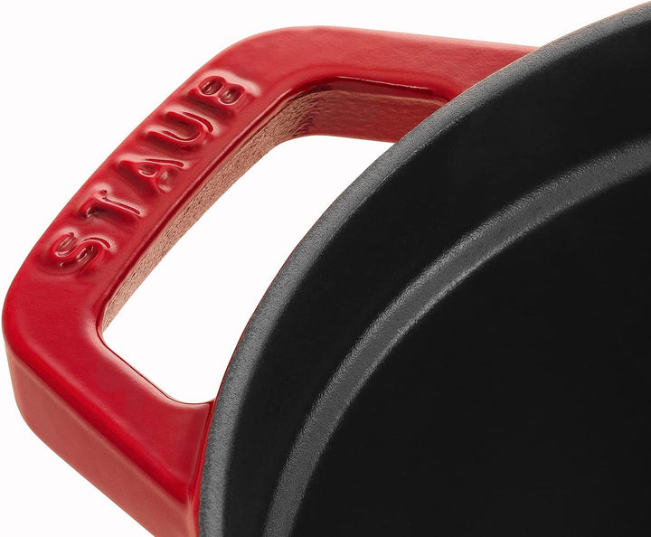 STAUB Gusseisen Bräter/Cocotte, Oval 33 cm, 6,7 L, Aromaregen Funktion, Für alle Herdarten geeignet,